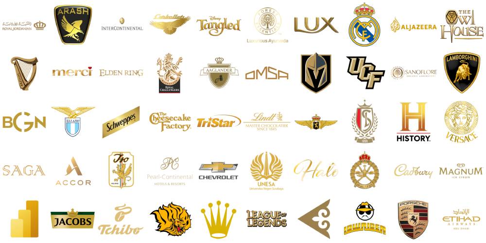 Gold logos