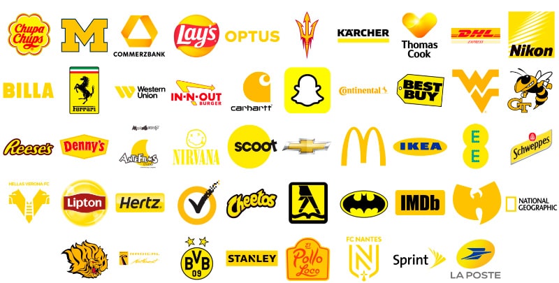 Gelbe Marken Logos